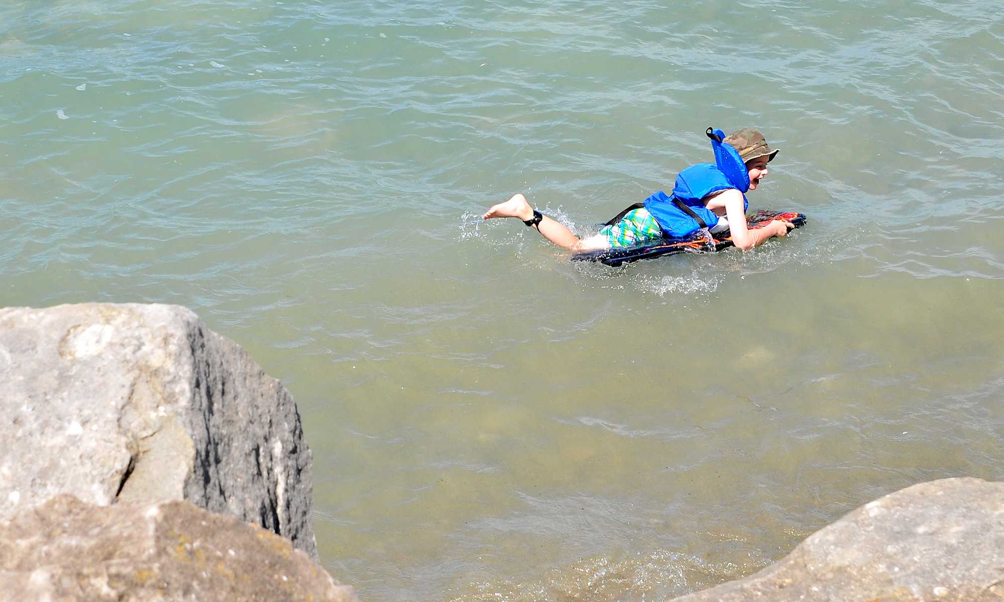 Photo of swimming on Lake Huron.